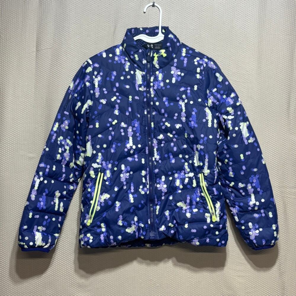 Under Armour Girls Coldgear Infrared Storm Quilted Puffer Jacket Purple YLG